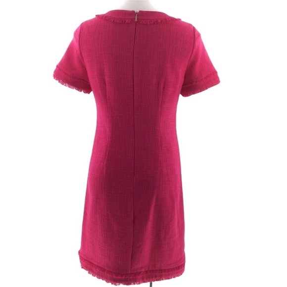 Karl Lagerfeld Paris Pink Tweed Eyelash Dress - Picture 2 of 12